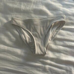 Aerie ribbed white bikini bottoms